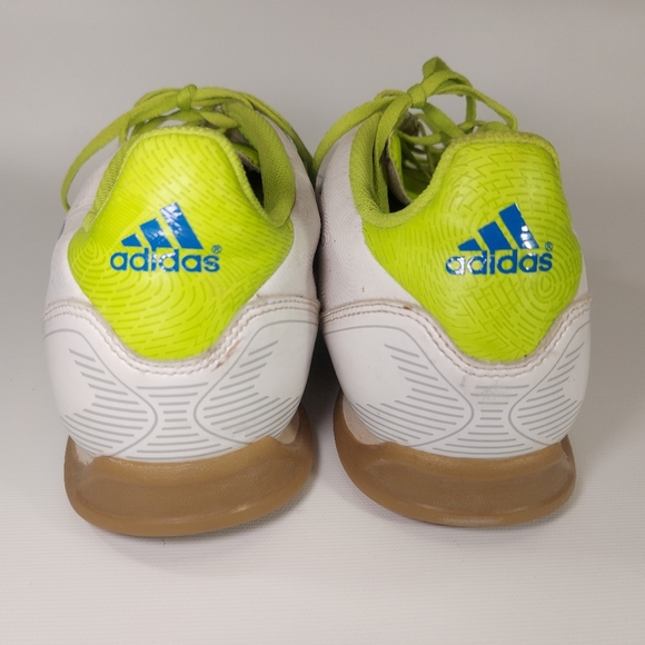 Adidas F50 White Blue Green Mens Indoor Soccer Shoes, Size 12 - Picture 4 of 8